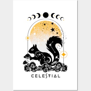 Celestial spirit animal Squirrel Posters and Art